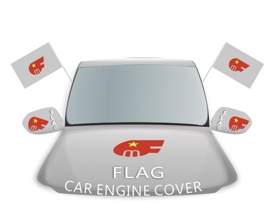 Car Package：Car Mirror Cover x2+Car Engine Cover x1+Car Window Flag x2